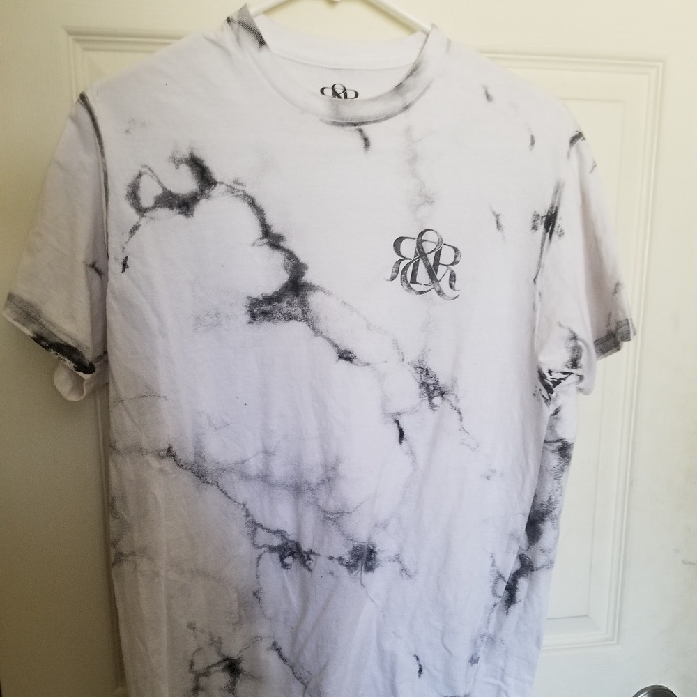 Rock and republic black and white tie dye tee